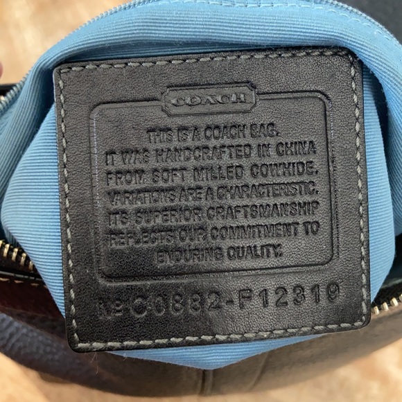 COACH Pebbled Leather Convertible Slim Bucket - Picture 10 of 10